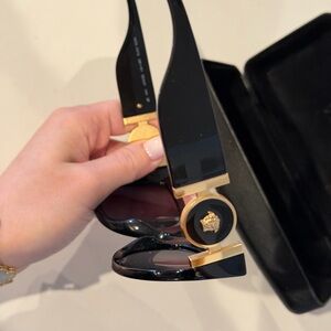 Versace Black and Gold Sunglasses